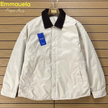 高級・ダウンジャケットト◆Emmauela・イタリア・ミラノ発◆ダックダウン90% 保温 暖かい 撥水 人気 アウター ジャンパー カジュアル L/48