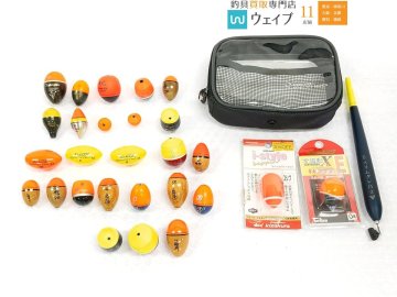 釣研 M/000・キザクラ 玄秀作 2B・とくしま ウキ・釣研 全遊動XE 2-1-2 等計29個未使用＆中古