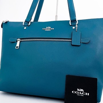 1173■新品同様■最高級ライン■型崩れ無し■入手困難色■COACH コーチ トートバッグ ビジネス A4可 メンズ レディース レザー グリーン系