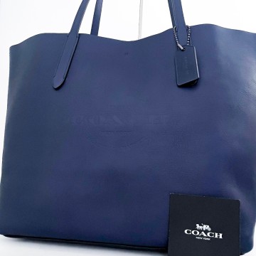 1087■未使用級■超希少デザイン■型崩れ無し■COACH コーチ エンボス ロゴ型押し トートバッグ ビジネス A4 メンズ レディース レザー