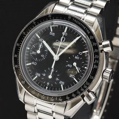 1円 稼働 9.29 OH済 オメガ スピードマスター 3510.50 AT/自動巻 クロノグラフ ブラック文字盤 メンズ腕時計 3205730 9DIT MYT