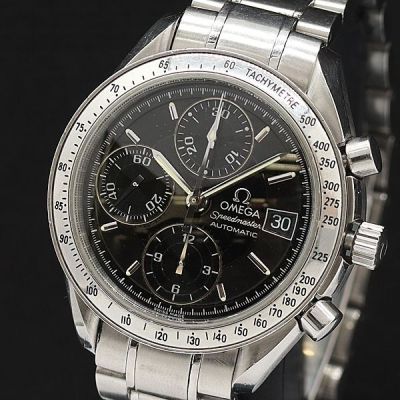 1円 稼動 良品 9.29 OH済 オメガ スピードマスター 3513.50 AT/自動巻 デイト クロノグラフ 黒文字盤 メンズ腕時計 0057420 9BJK MYT