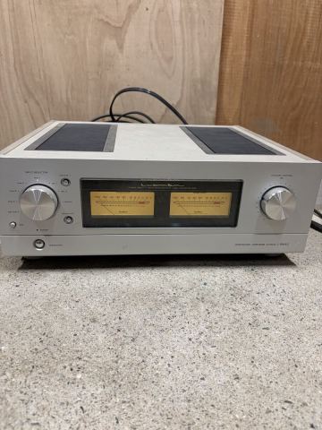 K832 LUXMAN L-590AII プリメインアンプ 純A級 リモコンRA-9 ケーブル付 ラックスマン 音出し未確認 現状品 通電確認済 長期保管品 希少
