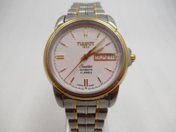 TISSOT ティソ Seastar シースター A660/760K メンズ腕時計 3針 デイデイト 自動巻き 21石 純正ベルト USED