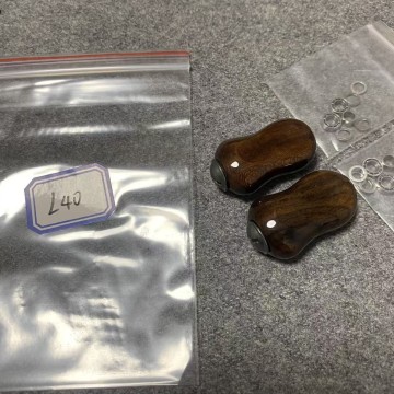 黒柿 フィッシングリールハンドルノブ　2点セットシマノ.ダイワ通用 L40 天然