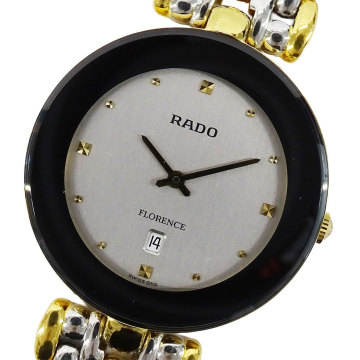 １円〜 ラドー RADO フローレンス FLORENCE 160.3677.2 時計 メンズ ブランド デイト クオーツ QZ ステンレス SS GP (v0098784500)