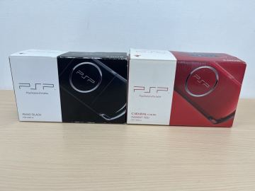【7356】PSP SONY PSP-3000 レッド　ブラック　2台セット　箱説明書付き