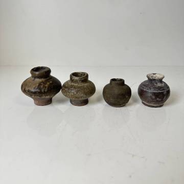 宋胡録 小壺 4点セット 古陶 茶道具 花入 古美術
