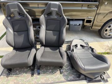 RECARO 左右セット レカロシート　JB64 JB74 ジムニー　シエラ　ノマド　SR-7F LASSIC シートカバー付き　ジムニーシートレール付き