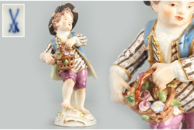 [URA]Meissen/マイセン/『庭師の子供たち』/12-10-10 (検索)骨董/陶人形/フィギュリン/人形/フィギュア/西洋美術