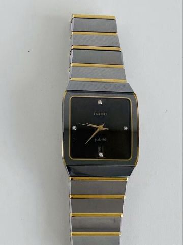 RADO ラドー jubile ジュビリー 129.0266.3 men&rsquo;s メンズ ceramic 18KYG セラミック 18金 watch 腕時計 QZ クォーツ 28mm 稼働中 美品