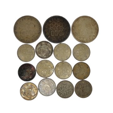 1円スタート 銀貨 まとめ15点セット 稲穂 鳳凰 オリンピック 五輪 古銭 シルバーコイン 1000円銀貨 100円銀貨 記念コイン 記念硬貨 昭和