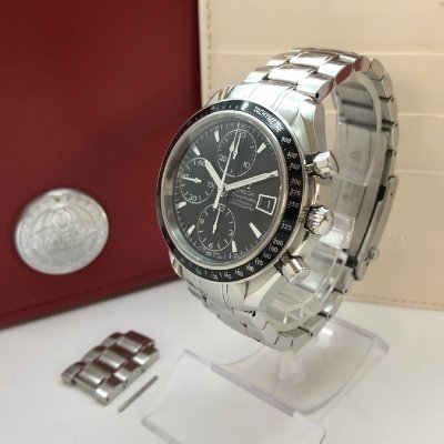 1円～/OMEGA/オメガ/スピードマスター/Ref.32105000/クロノグラフ/デイト/純正ベルト/余りコマ付属品付/自動巻/腕時計/稼動品ジャンク/S002