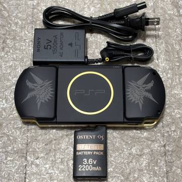 〈ほぼ未使用・極美品・画面ヤケなし・動作確認済み〉PSP-3000 MHB 本体 モンスターハンターポータブル3rd ハンターズモデル MHP3rd