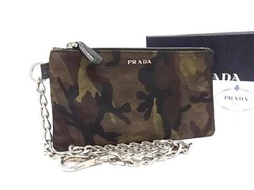 1円 ■美品■ PRADA プラダ 2M1273 テスートナイロン カモフラージュ コインケース コインパース マルチケース 小物入れ カーキ系 HD2762