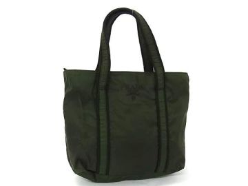 1円 PRADA プラダ テスートナイロン ハンドバッグ トートバッグ ミニバッグ レディース メンズ グリーン系 HD2724