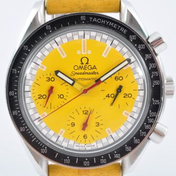 1円～⑥【送料230円】稼働 OMEGA オメガ スピードマスター レーシング シューマッハ イエロー 自動巻き クロノグラフ メンズ 腕時計 #④53