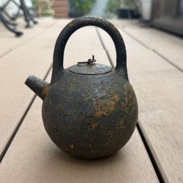 古作 砲口 小鉄瓶 鉄瓶 小振 急須 湯沸 茶器 茶道具 旧家蔵出し品　 煎茶道具