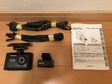 COMTEC コムテック ZDR-015 ドライブ レコーダー ドラレコ 前後2カメラ SDカード (16GB) 取説付 動作確認済 中古品