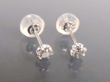 Pt900 白金 プラチナ ダイヤモンド 0.08Ct ピアス