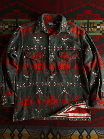 黄金期 POLO Ralph Lauren NATIVE JACQUARD WORK SHIRTS &ldquo;Sサイズ &ldquo;CUMBER LAND&rdquo; (RRL ビンテージ ジャケット シャツ