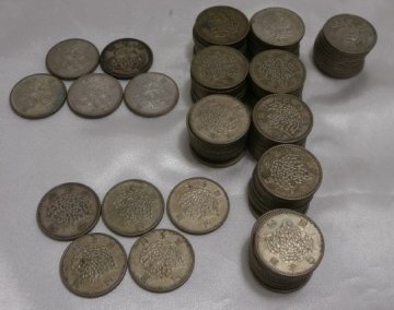 キングラム[25] 【送料無料】1円～★100円 銀貨 計100枚★東京オリンピック 記念硬貨 昭和39年 1964年/ 稲穂 / 鳳凰 古銭まとめ★548＠M095