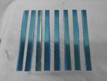 【K-4243】真鍮　残材　断材　端材　真鍮板　DIY　彫金部材　1㎜　20&times;300　2種　8枚