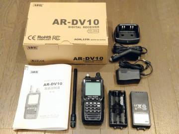 AOR AR-DV10 ハンディ受信機 100kHz～1300MHz 充電器・アンテナ・取説 エーオーアール
