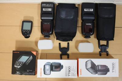 GODOX　XproーC　TT６００&times;２　３点セット　中古美品　ゴドックス　キャノン　CANON
