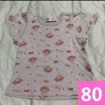 サンリオ　マイメロディ　グレー　半袖　Ｔシャツ　80