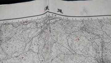 　　尾道　広島県　地図　資料　46&times;57cm　（書き込み多し表裏）　明治31年測量　　昭和8年印刷　発行　B2212