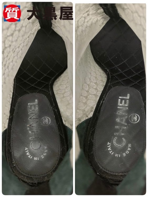 【大黒屋82】CHANEL シャネル G28049 ブーツ 38.5 ブラック レース ピンヒール シースルー 箱付き ハイヒール メッシュ オープントゥ 春夏