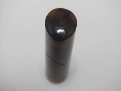 ●○【未使用】 水晶 琥珀 印材 37mm丈 9mmx10.5mm 小判 書画 書道○●