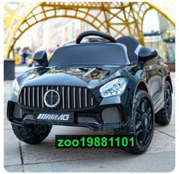 乗用ラジコンカー 電動 光る LEDライト 乗用玩具 おもちゃ 0~4歳 子供 プレゼント 乗り物 充電可能 6h強力な航続が可能 ラッカー黒