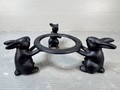 うさぎ　五徳　兎　ウサギ　鉄製　火鉢 道具