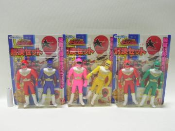 ■ユタカ 超力戦隊オーレンジャー 対決セット ３種 オーレッド/ブルー/ピンク/イエロー/グリーン ソフビ
