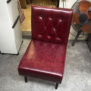 アンティーク レトロ ビニールレザー チェア レトロモダン ラウンジチェア ボタン締め