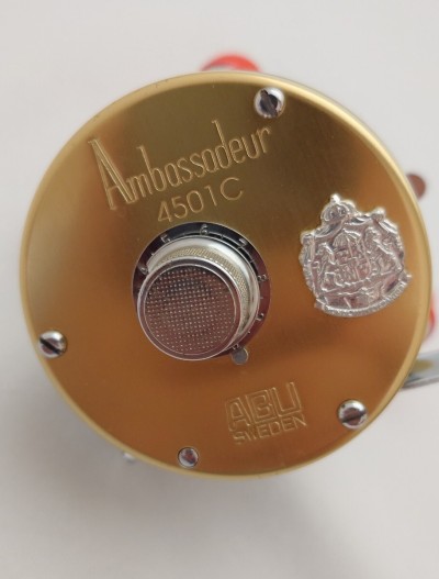 ABU Ambassadeur 4501C Classic Gold 箱付属品完品 社外パーツ多数 アブ アンバサダー クラシック ゴールド ベイト キャスティング リール