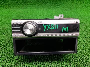 101　トヨタ コンフォート YXS11 取り外し JVC CDレシーバー KD-DV6100 1DIN 小物入れ付き ※動作未確認品