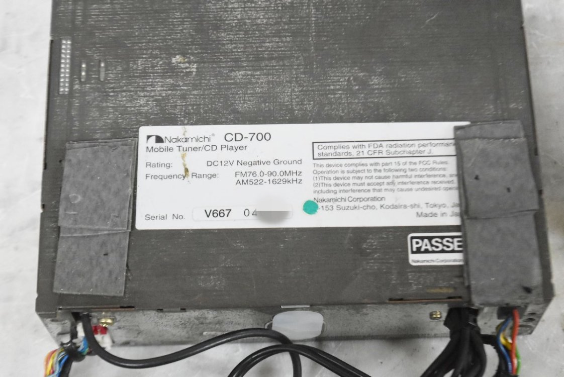 【G】Nakamichi CD-700 CDプレーヤー ナカミチ 3074336