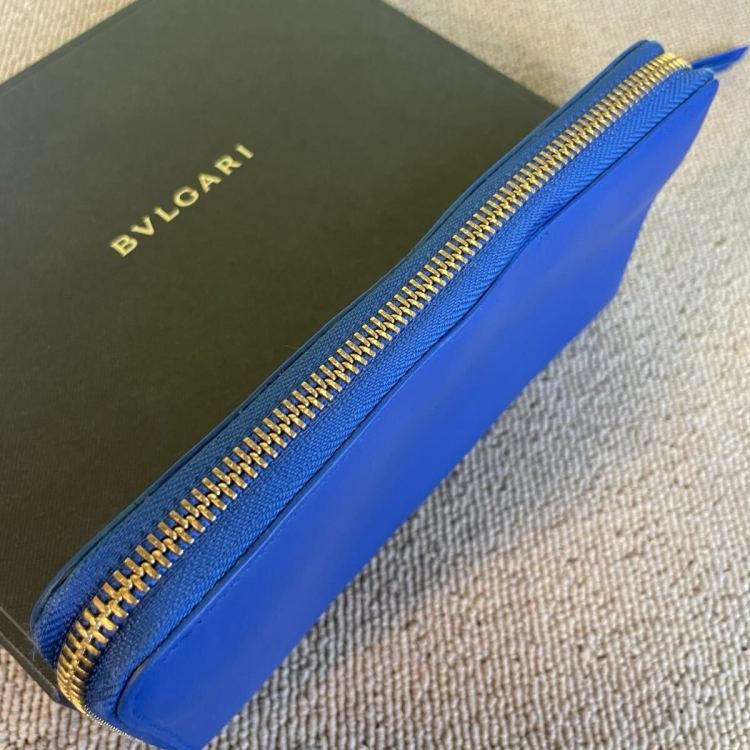 一円　美品　 レアモデル　ロエベ LOEWE 長財布 アマソナ ロングウォレット レザー 財布 ウォレット　ブルー　ラウンドファスナー