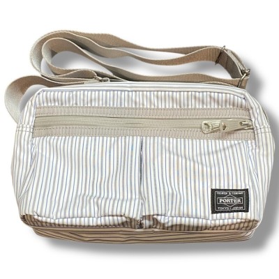 COMME DES GARCONS HOMME &times; PORTER Nylon Twill Shoulder Bag F ホワイト グレー HM-K203-051 コムデギャルソンポーター 鞄