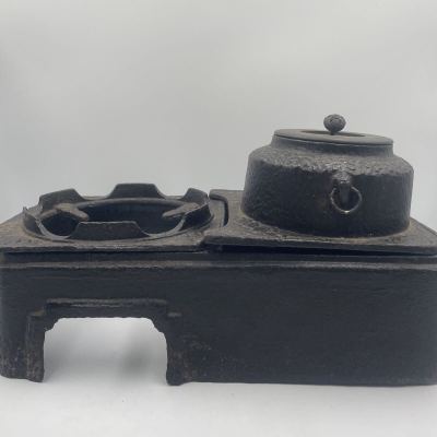 長火鉢用 鋳物製 燗銅壺 どうこう 五徳　茶器　茶道具　アンティーク　レトロ　コレクション