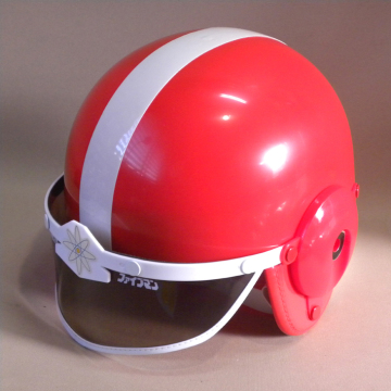 【未使用 新品】1990年代 当時物 バンダイ 地球戦隊ファイブマン ファイブレッド ヘルメット(古い 昔の ビンテージ レトロ マスク なりきり
