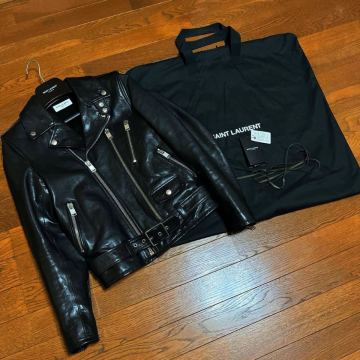 国内正規 SAINT LAURENT PARIS L17 カーフレザー ライダース 42 レザー 牛革 サンローランキムタク着 登坂着 ヴィンテージ