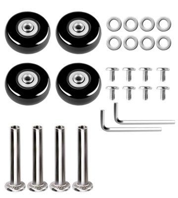 送料240円 スーツケース タイヤ 4個セット 50mm 54mm 60mm 64mm 70mm ゴム 車輪修理 交換 キット 静穏 キャリーケース キャスター 交換