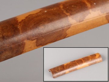 中国古玩 唐物 煎茶道具 古竹造 紅斑竹 茶合 時代物 極上品 初だし品 D6974