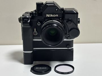 ニコン NIKON F2 レンズ Micro-NIKKOR 55mm 1:3.5 一眼レフフィルムカメラ モータードライブ MD-2 MB-1 2618