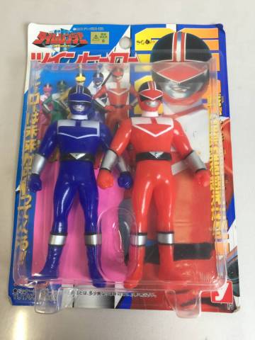 C-586 未開封 未来戦隊タイムレンジャー ツインヒーロー タイムレッド＆タイムブルー ソフビ フィギュア