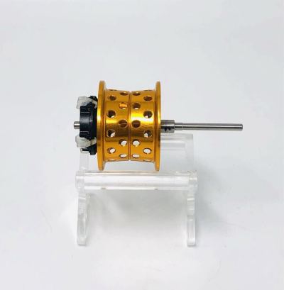 【超美品】KTF バーサタイルフィネス スプール シマノ 20メタニウム用 ゴールド 34mm ブレーキユニット付 カスタム パーツ B375